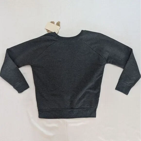 New Signorelli Girl's Long Sleeve Peace Sign Textured Rhinestone Shirt XL (14) - Picture 3 of 3